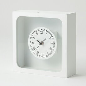 花時計 正方形　ホワイト フラワーベース プリザーブドフラワー フラワーアレンジメントハンドメイド DIY 置時計 掛け時計 母の日 花 プレゼント