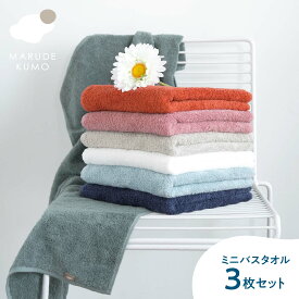 ミニバスタオル まるで雲 3枚セット 50 100 / ふわふわ 厚手 もちもち コンパクト 部屋干し バスタオル小さめ ヘアドライ 綿100%
