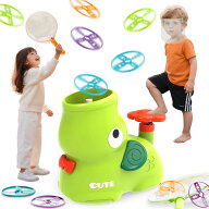 フライングボール 外遊び フライングディスク おもちゃ 子供 ランチャー ポップアップ フライングソーサ…