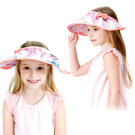 帽子 サンバイザー UVカット 日よけ 紫外線 キャンピング ピンク 子供 こども 女の子 キッズ プレゼント 可愛い キュート キャラクター 人気 春 夏 子供用 つば付き ツバ付き ツバ広 つば広 新入荷 P000100200352　CP