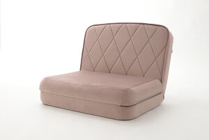 ソファベッド ソファ カウチソファ 3way コンパクト ダイヤモンドキルト ベロア 一人暮らし ワンルーム くすみカラー 上品 高級感 大人かわいい リクライニング