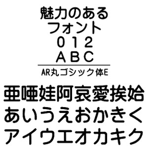 AR丸ゴシック体E (Windows版 TrueTypeフォントJIS2004字形対応版) 