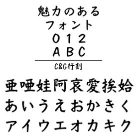 【ポイント10倍】【35分でお届け】C＆G行刻　Windows版TrueTypeフォント【C&G】【ダウンロード版】