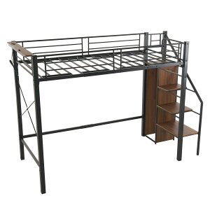 システムベット ロフトベッド シングル ワードローブ コンセント付き 収納付き 耐荷重150kg 高さ170cm 北欧風 子供ベッド 二段ベッド 子供部屋二段ベッド スチール 耐震 ベッド パイプベッド