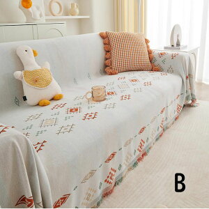 【送料無料】両面ソファカバー(1人掛け 2人掛け 3人掛け 4人掛け 肘掛け) チェアカバー マルチカバー ラグカバー ベッドスプレッド フリンジ 肘あり 厚手生地仕様 北欧風 滑り止め 防塵用