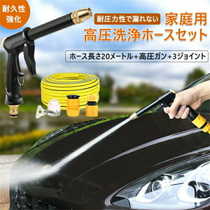 高圧 洗浄 ノズル ホース セット 高圧洗浄ノズル 高圧洗浄 電源不要 洗車 ホース 20m 散水ノズル 高圧 洗車フォームガン 高圧ジェットロングノズル 高圧洗浄機 水道 伸びるホース 高圧散水ノ