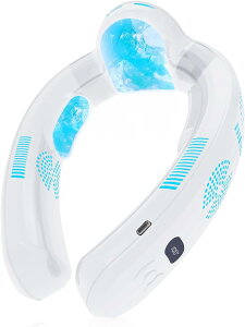 ネッククーラー 首掛け扇風機【2025年新型上下出風・超長冷感プレート】ネックファン 冷却プレート 3段階風量調整 3段階冷却 超強上下送風 7000mAh大容量 最大24時間連続使用 扇風機 首掛け 静