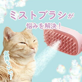 ミストブラシ ペットブラシ ブラッシング 抜け毛取り 犬猫両用 噴霧式 充電式 長毛 短毛 猫 犬 ねこ いぬ ペット ブラッシング ミスト ペット用品 /PET