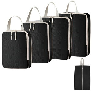 トラベルポーチ 圧縮ポーチ 圧縮袋 5点セット 収納ポーチ 旅行用 バッグインバッグ おむつポーチ 軽量 出張 衣類 国内旅行 海外旅行 撥水 おしゃれ /ZH