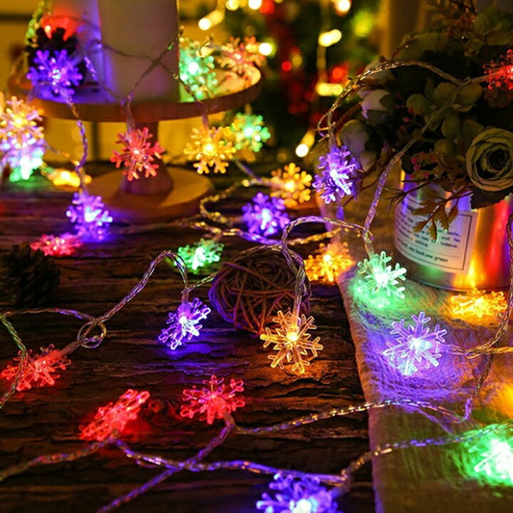 楽天市場】LEDイルミネーション 電池式 クリスマスライト LEDライト 雪  