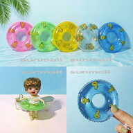 90000185【1点販売】【5色を選択できる】ミニチュア浮き輪 アヒル柄 ドール用 バス小物 プール風