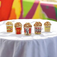 90000345（1点）ミニチュア ポップコーン　ポップコーンミニフィギュア　ミニチュア食品　カラメルポップ…