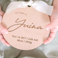 BirthPlate ネーム プレート 木製＜世界で一つだけのオリジナルアイテム＞【スタンド付き】レター バナー…