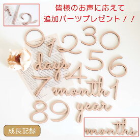 お値段そのまま追加パーツプレゼント！木製 〈毎日 毎月 毎年使える〉 マンスリーフォト マンスリー カード 月齢 木製バナー レター バナー 月齢カード ベビー マタニティ ニューボーン 寝相アート ハーフバースデー お昼寝アート 赤ちゃん 数字 飾り 撮影 誕生日 写真 [E]