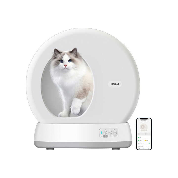 楽天市場】UBPET 猫トイレ スマホ管理 センサー付き 全自動 ねこトイレ  