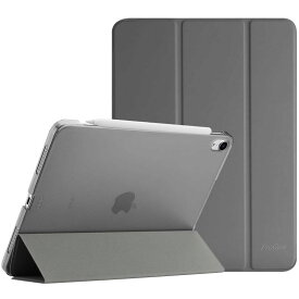 ProCase iPad Air5 (2022) / Air4 (2020) ケース 軽量 スタンド 三つ折り フォリオ保護ケース 半透明バックカバー Apple Pencil 2対応