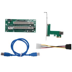 Dovhmoh PCI 〜デュアルPCIアダプターカード PCIe X1〜ルーター 牽引2 PCIスロットのライザーカード 2.5Gbps Window nuxをサポートする