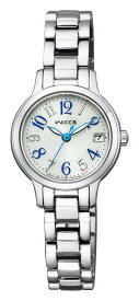 [Citizen] 腕時計 ウィッカ ソーラーテック 防水 秒針 日付 ホワイト KH4-912-13 レディース シルバー