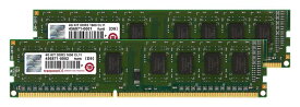 Transcend デスクトップPC用メモリ PC3-12800 DDR3 1600 4GB 1.5V 240pin DIMM Kit (2GB×2pcs) (無期限) JM1600KLN-4GK
