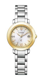 [Citizen] 腕時計 クロスシー アフリカローズコラボレーションモデル 世界1,800本 エコ・ドライブ電波時計 Titania Happy Flight ES9447-51A レディース シルバー