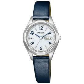 [Citizen] 腕時計 ウィッカ ソーラーテック 防水 白 ホワイト ネイビー 青 KH3-517-10 レディース ブルー