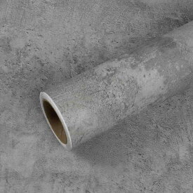 VEELIKE コンクリート 壁紙シール はがせるシール リメイクシート ウォールステッカー カッティングシート ふすま紙 打ちっぱなし調 コンクリート 40x300cm グレー 灰色 厚手 表面凹凸 のり付き