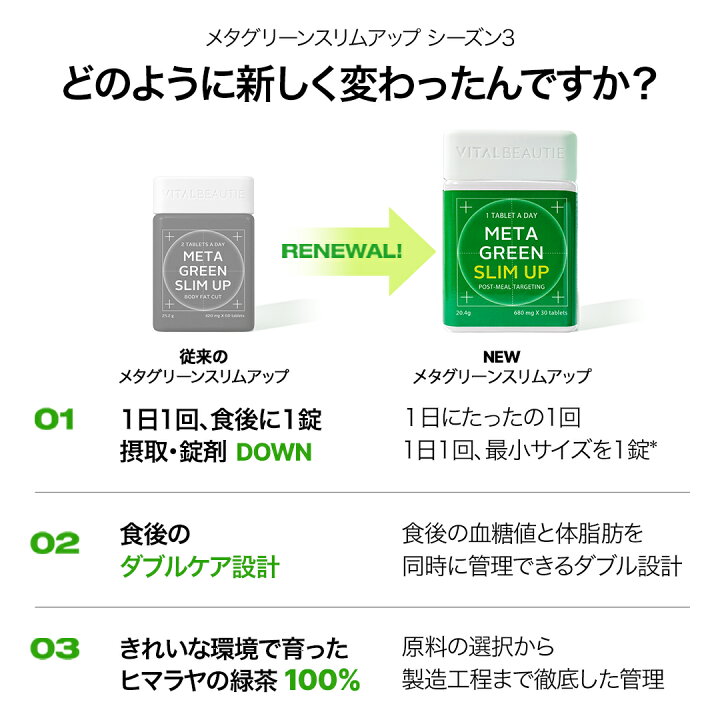 楽天市場】ND_【定期購入】 【VITALBEAUTIE公式】 NEW メタグリーン 