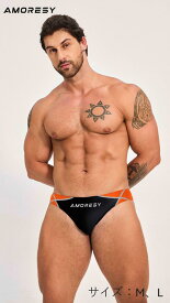 AMORESY レシー 公式 メンズブリーフ 競パン Sliktex Classic UV防止 吸湿通気 夏用 混合色 バイカラー パンツ 男性下着 1色 アモOceanusY シリーズ