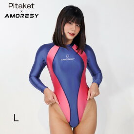 AMORESY アモレシー 公式 Pitaketとコラボ商品 Mylisseシリーズ 長袖水着レオタード 上下一体型 1色