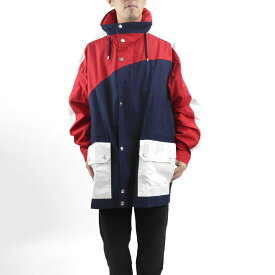 【新品】 ケンゾー KENZO FA55OU6501NA 77 NAUTICAL PARKA KENZO カラーブロックコットンジャケット ブルゾン ジャケット フーディー レッド ネイビー ホワイト コットン メンズ