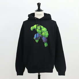 ＼P3倍 24日20時～／【新品】 バレンシアガ BALENCIAGA 600583 TLV58 Hulk Medium Fit Hoodie スウェット パーカー フーディー ブラック フロント キャラクター プリント メンズ レディース ユニセックス ブラック