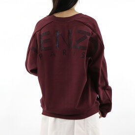 【新品】 ケンゾー KENZO トップス スウェット・パーカー プルオーバー F962SW774953 23 レディース ボルドー Vネック バックプリント ロゴ ラメ