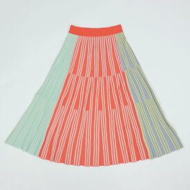 ＼P3倍 24日20時～／【新品】 ケンゾー KENZO FA52JU512806 MU MIDI SKIRT ミディ フレア スカート リブニット オレンジ系 ミントグリーン ブルー系 イエロー