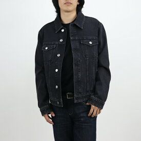 ＼P5倍 24日20時～／【新品】 メゾン キツネ MAISON KITSUNE JM02137WW5019 P198 MEN トラッカージャケット デニムジャケット ブラック メンズ コットン