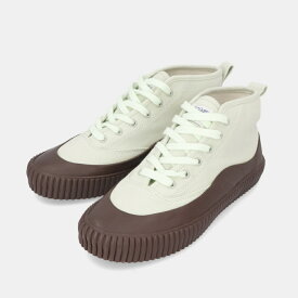 ＼P5倍 24日20時～／【新品】 メゾン キツネ MAISON KITSUNE HU04736WW0042 BOLD SOLE SNEAKERS スニーカー ハイカット レースアップ ミント グリーン ブラウン キャンバス ラバー シューズ 靴 ロゴ メンズ レディース ユニセックス