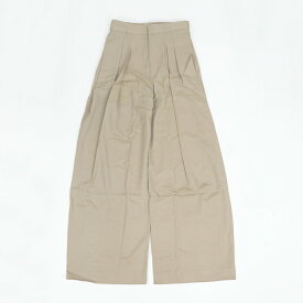 【新品】 ジェイダブリューアンダーソン JW ANDERSON ボトムス ワイドパンツ TR0028 BUCKLE WIDE LEG TROUSER レディース ベージュ系 ストレートパンツ タックパンツ ウール ベルト付き