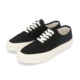 ＼ポイント3倍 4.1 23:59迄／【新品】 メゾン キツネ MAISON KITSUNE スニーカー ローカット CU04706WW9000 P199 キャンバス レースド スニーカー ユニセックス ブラック キャンバス ロゴ 無地 メンズ レディース