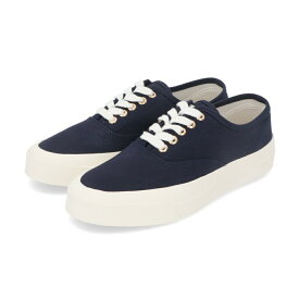 ＼ポイント3倍 4.1 23:59迄／【新品】 メゾン キツネ MAISON KITSUNE スニーカー ローカット CU04706WW9000 P480 キャンバス レースド スニーカー ユニセックス ネイビー キャンバス ロゴ 無地 メンズ レディース