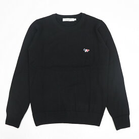 ＼P5倍 24日20時～／【新品】 メゾン キツネ MAISON KITSUNE ニット セーター FU00502KT1036 P199 ユニセックス ブラック フォックス ワンポイント シンプル メンズ レディース