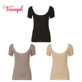 ★セール再値下げ42％OFF★[トリンプ]肌あたりよくあたたかい5130 3分袖トップ TR5130 Top(3) インナー レディース あったか 半袖 暖かい 冬 下着 肌着 トップス 無地