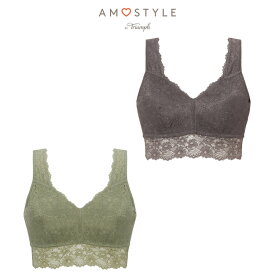 ★楽天限定タイムセール54％OFF★[アモスタイル]AMOSTYLEレーシーナイトブラ コンフォートタッチ【3Lサイズ】AMST1363 N-Top5 JX ノンワイヤー ブラジャー バストケア 夜用 ブラトップ 大きいサイズ ラージサイズ