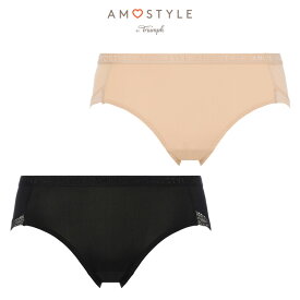 ★セール20％OFF★[アモスタイル]ボーイズレングス シグネチャースムース【M,Lサイズ】AMST1420 PT JX ショーツ 下着 レディース カジュアル シンプル ロゴ オールシーズン ブラック ベージュ