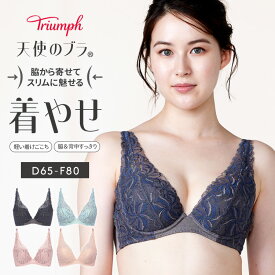 [トリンプ]天使のブラ(R) スリムライン582 ブラジャー【D,E,Fカップ】 TR582 WHU