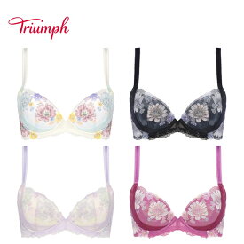 ★楽天限定タイムセール64％OFF★[トリンプ]レッドレーベル バイ トリンプ0102 ブラジャー【D,E,Fカップ】 TR0102 WHU 花柄 フラワー 大きいサイズ ラージサイズ