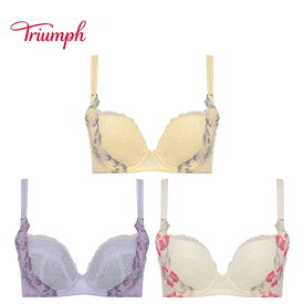 ★セールMAX35％OFF★[トリンプ]天使のブラ スリムライン レッドレーベル バイ トリンプ0118 ブラジャー【B,C,D,E,Fカップ】 TR0118 WHU 下着 谷間 脇すっきり 着やせ 美胸 花柄 レース 大きいサイズ ラージサイズ