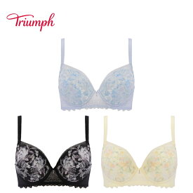 ★セール再値下げMAX35％OFF★[トリンプ]レッドレーベル バイ トリンプ0121 ブラジャー【C,D,E,Fカップ】 TR0121 WHU 美胸 谷間 寄せ 上げ 花柄 フラワー 大きいサイズ ラージサイズ