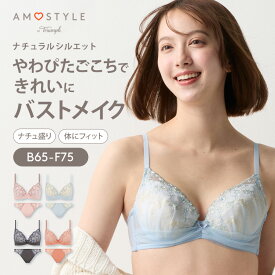 ★期間限定セールMAX46％OFF★[アモスタイル]やわぴたワイヤーブラ ブラ＆ショーツセット　マイリトルガーデン【B,C,D,E,Fカップ】 AMST1528 WHU + Mini JX