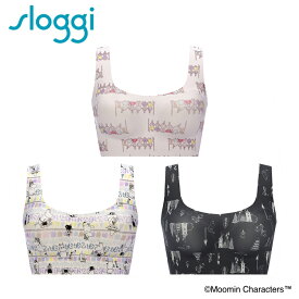 [トリンプ]スロギー ゼロフィール ムーミン ハーフトップ sloggi ZF N-Top5 Print JX ブラジャー ノンワイヤーブラ 速乾 ひびきにくい シームレス インナー レディース