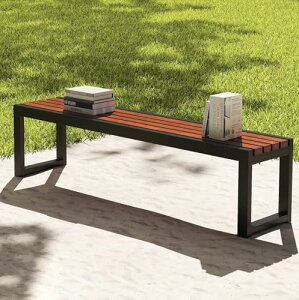 ガーデンファニチャー ベンチ伝統的な木製ガーデンベンチ屋内屋外用 4-6人掛け家具無垢材スラットシート金属ブラケット強力な耐荷重能力耐久性 防水性耐候性ェア マンションのベランダ等