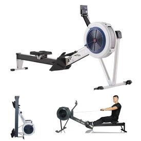 ローイングマシン 風抵抗船機 C2折り畳みフィットネス 空気抵抗ローイングマシン 風の抵抗ローイングマシン スマート抵抗10 ギア調節+空気抵抗 折りたたみ式 低騒音 調整 運動データ表示 家庭用 ジム用